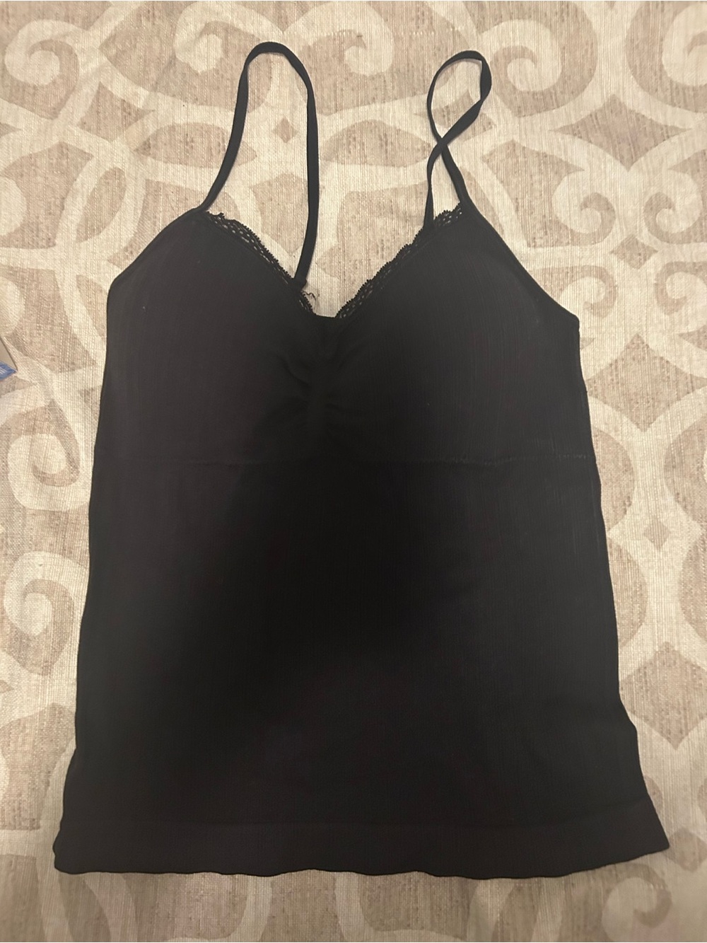 No Boundaries Black Lace-Trim Cami